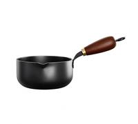 harayaa Mini Poêle à Frire en Fonte Poêle Casserole Marmite Poêlon Corps Profond Bec Verseur Contrôle Facile sans Revêtement Utilisable sur et Induction, 16cm Sans Couvercle