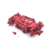 harayaa Mini Véhicule Radiocommandé pour Dérive Châssis Compact Cadre Légère Métal Aluminium Réglable Maniabilité Optimisée Convient à la Customisation Initiation, Rouge
