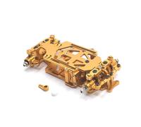 harayaa Mini Véhicule Radiocommandé pour Dérive Châssis Compact Cadre Légère Métal Aluminium Réglable Maniabilité Optimisée Convient à la Customisation Initiation, Doré