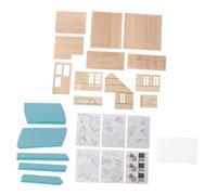 harayaa Modèle de cabane en rondins assemblé à l'échelle 1/35 Ho, scène architecturale pour modélisme ferroviaire, Toiture à Poutres