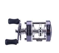 harayaa Moulinet de Pêche Rond Visible Guide de Ligne Frein Étoile Construction Alliage et Cuivre avec Enroulement Fluide et Réglage de Tension Réactif, Gris Acier, CL60 Main Gauche