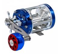 harayaa Moulinet de Pêche Tambour avec Corps Métal Baitcasting Entraînement Fluide Aligné Rapport 42 1 Frein Stable INOX, Bleu, Moulinet Tambour À Bras Unique 60 Bleu