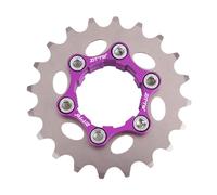 harayaa Moyeu de Pignon de Vélo à Cassette Monovitesse en Alliage, Convertisseur de Fixe, Entretoise, Bagues de Verrouillage, Adapté à La Route et à L, 20T