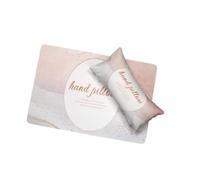 harayaa Nail Art Hand Oreiller & Mat Set Sponge Pillow Nail Art Table TAP Nail Art Tools For Cong Salon, Brun