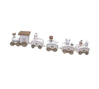 harayaa Ornement de Train de Noël en Bois, Train de Noël à Assembler, Jouet Unique en Son Genre, Matériau écologique, Idéal pour Offrir, D