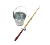harayaa Outil de Pêche pour Maison de Poupée 1/6, Seau à Eau, Jouet Miniature, Accessoires de Décoration pour Jardin Féérique, Jouet éducatif pour Enfants, Ca