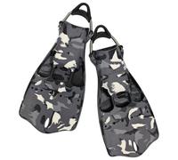 harayaa Palmes de Plongée Palmes Ailerons Flippers à Sangle Élastique avec Boucle de Tirage et Surface Aérodynamique pour Propulsion Équilibrée et Contrôle , Camouflage Noir Et Blanc , L 41-43