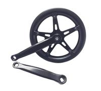 harayaa Pédalier de Vélo Mono-Plateau 46 Dents, Manivelles en Acier Haute Résistance, Pièces Légères, Pédalier Pliable de Ville