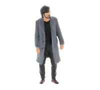 harayaa Petits Dioramas avec Figurines Peintes, Vestes, Costumes, Chemins de Fer, Routes et Bâtiments pour Poupées Siku. Différents Modèles Disponibles, Gris Pardessus