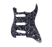 harayaa Pickguard SSS Plaque Pickguard Guitare Électrique 3 Couches Support SSS en PVC Celluloïd 11 Vis Adaptée pour Guitare Moderne Américaine et Mexicaine, Perle noire