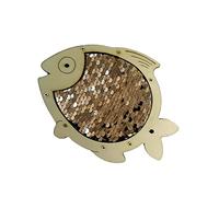 harayaa Pièces pour Tableau Sensoriel en Bois à Monter Soi-même, Jouet D'éveil pour Tout-Petits et Enfants, Lisse et Robuste, Cadeau d'anniversaire Po, Poisson Bleu