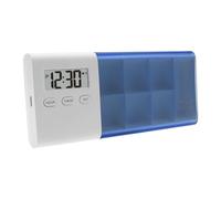 harayaa Pilulier de, pilulier électronique portable avec alarme de rappel pour la maison, le bureau et les, Bleu