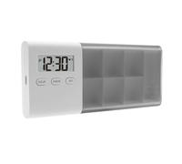 harayaa Pilulier de, pilulier électronique portable avec alarme de rappel pour la maison, le bureau et les, Gris