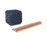 harayaa Planche d'activités sensorielles 3D pour enfants et adultes, jouets sensoriels, Fidget Cube, pour regarder la télévision, Bleu Foncé
