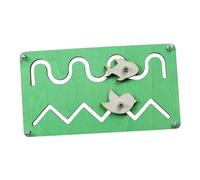 harayaa Planche de bricolage occupée, motricité Fine, piste coulissante, jouets Montessori, jouet sensoriel pour la maternelle, Vert