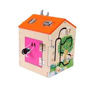 harayaa Planche Sensorielle En Bois, Jouets, Engrenages, Compétences de Vie de Base, Entraînement de La Motricité Fine pour La Cognition, Couleur Cognitive