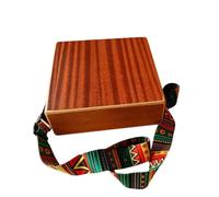 harayaa Portable Cajon Drum Cajon Percussif Box Drum Tambour à Main Instrument à Percussion en Bois avec Sangle Épaule Confort Deux Trous Sonores Avant Dessus