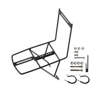 harayaa Porte-Bagages Avant Vélo Porte-Bagages Support Panier Plateau Transport Porteur Fixation Rigide Acier Renforcé Slot Adapté aux Courses Courses de, Modèle Solide + Vis + Collier De Serrage