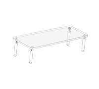 harayaa Présentoir transparent en acrylique, étagère à Dessert, présentoir multi-usage pour figurines, jouets, Desserts, Collection de parfums, Un Seul Niveau