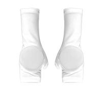 harayaa Protège Mains Enfant Patinage sur Glace Garde Poignet avec Manche Longue Coussin Paume Arrondi Ajustement Serré Enfilage Facile Tissu Souple pour, Blanc, XL