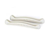 harayaa Protège Patins à Glace Couvre Garde Patin Housse en Caoutchouc Renforcé Design Rainuré Respirant Bordure Agrippante pour Tenue Sûre Compatible, JB436 Blanc, Moyen 34-40