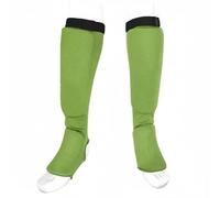 harayaa Protège Tibia et Cou-de-Pied de Karaté Protège Tibias Protège Pieds Garde Jambe Coquille Rembourrée en Mousse EVA Liaison Continue Tibia Pied, Vert, M
