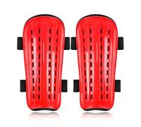 harayaa Protège-Tibias de Football Sécurité Jambe Technologie Antichoc Fixation Adaptation Morphologique Pratique pour Adulte Sport Collectif, Rouge, Rouge