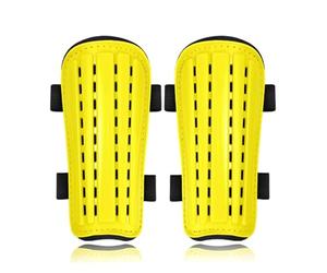 harayaa Protège-Tibias de Football Sécurité Jambe Technologie Antichoc Fixation Adaptation Morphologique Pratique pour Adulte Sport Collectif, Jaune, Jaune