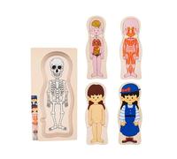 harayaa Puzzle D'anatomie pour Enfants, Jeu de Construction En Bois, Fille