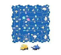 harayaa Puzzle de Circuit de Ville pour Enfants, Jouet de Course, Puzzle, Ensemble de Circuits pour Filles et Enfants D'âge Préscolaire, Modèle spatial 16 pièces
