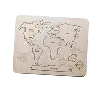 harayaa Puzzle En Bois 7 Continents - Jeu de Coordination œil-main pour Toute La Famille