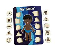 harayaa Puzzle en Bois « Mon Corps » pour Les Tout-Petits : Apprendre Les Parties du Corps Humain. Puzzles en Bois Représentant Le Corps Humain pour Les Tout-, Style b