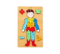 harayaa Puzzle En Bois pour Enfants de 3 Ans et Plus, Idéal pour Trier Les Formes et Les Chiffres. Ce Puzzle En Bois, D'origine Animale, Est Un, Prince