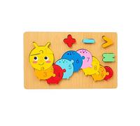 harayaa Puzzle En Bois pour Enfants de 3 Ans et Plus, Idéal pour Trier Les Formes et Les Chiffres. Ce Puzzle En Bois, D'origine Animale, Est Un, chenille