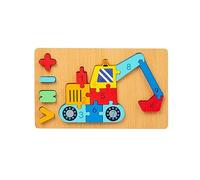 harayaa Puzzle En Bois pour Enfants de 3 Ans et Plus, Idéal pour Trier Les Formes et Les Chiffres. Ce Puzzle En Bois, D'origine Animale, Est Un, pelle