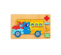 harayaa Puzzle En Bois pour Enfants de 3 Ans et Plus, Idéal pour Trier Les Formes et Les Chiffres. Ce Puzzle En Bois, D'origine Animale, Est Un, Voiture