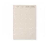 harayaa Recharge Papiers Perforés Papier Recharge Carnet Feuilles Détachables Pages Imprimés Polyvalentes Haute Grammage Papier pour Archivage Bureau Étudiants, A5, Forfait Mensuel