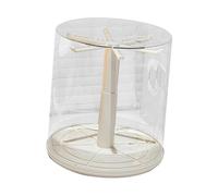 harayaa Rotating Display Case Clair et Empilable pour Figurines et Accessoires Étagère de Présentation Rotative Anti-poussière Pratique et Portable Idéal Pou, Blanc