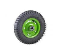 harayaa Roue Industrielle Lourde Roue Pneumatique Paire de Roues Essieu Métallique Solide avec Pneus à Crantages pour Résistance, 16 Pouces, Gonflable Épaissi, Roue Unique
