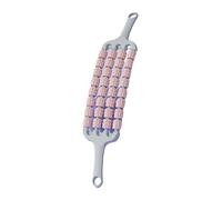 harayaa Rouleau de Massage à 4 Rangées Flexibles, 46 X 8 Cm, pour Les Jambes et Le Dos, Appareil de Fitness Portable, Rose