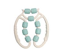 harayaa Rouleau de Massage pour Les Jambes, Rouleau de Massage Musculaire Manuel à 9 Roues, Rouleau Anti-cellulite pour Les Cuisses, Rouleau En Mousse pour Le, VERT