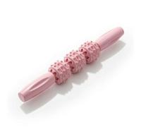 harayaa Rouleau de Massage Rouleau Musculaire Bâton Outil d'Auto-massage Détente des Tensions Concept Ergonomique Nœuds Rotatifs Robustes Acier Inoxydable, Pink