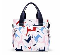harayaa Sac à Langer Sac Besace Organisé Ouverture Zippée Poches Extérieures Compartiment Latéral Textile Oxford Polyester Nylon Fixation Poussette Adapté aux, Petit Chien
