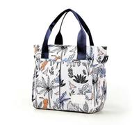 harayaa Sac à Langer Sac Besace Organisé Ouverture Zippée Poches Extérieures Compartiment Latéral Textile Oxford Polyester Nylon Fixation Poussette Adapté aux, Sangle Bleue Forêt