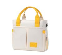 harayaa Sac à Langer Sac Besace Organisé Ouverture Zippée Poches Extérieures Compartiment Latéral Textile Oxford Polyester Nylon Fixation Poussette Adapté aux, Citron