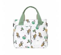 harayaa Sac à Langer Sac Besace Organisé Ouverture Zippée Poches Extérieures Compartiment Latéral Textile Oxford Polyester Nylon Fixation Poussette Adapté aux, Vacances À La Cocoteraie