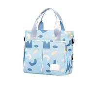 harayaa Sac à Langer Sac Besace Organisé Ouverture Zippée Poches Extérieures Compartiment Latéral Textile Oxford Polyester Nylon Fixation Poussette Adapté aux, Géométrique