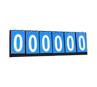 harayaa Scoreboard 6 Chiffres pour Compétitions Sportives Tableau de Score à Bascule Portatif Conception en PU Métal Résistant à l'eau Maniement Fluide Adapté, Bleu