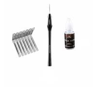 harayaa Set de Gravure de Lignes Remplaçable Outil de Modélisme Grattoir Griffe Metal Fonction Interchangeable Précision Contrôle Stable Convient aux, Couteau À Graver BD0052 Marée Noire