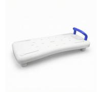 harayaa Siège de Bain Planche de Baignoire Banc de Planche de Bain avec Barrette Latérale Antidérapante et Trous de Drainage Multiples Matériau PP Léger, Poignée Bleue